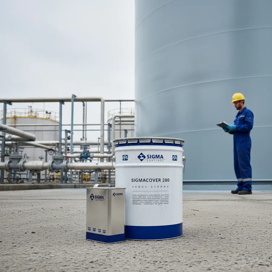 System epoksydowy przy instalacji przemysłowej